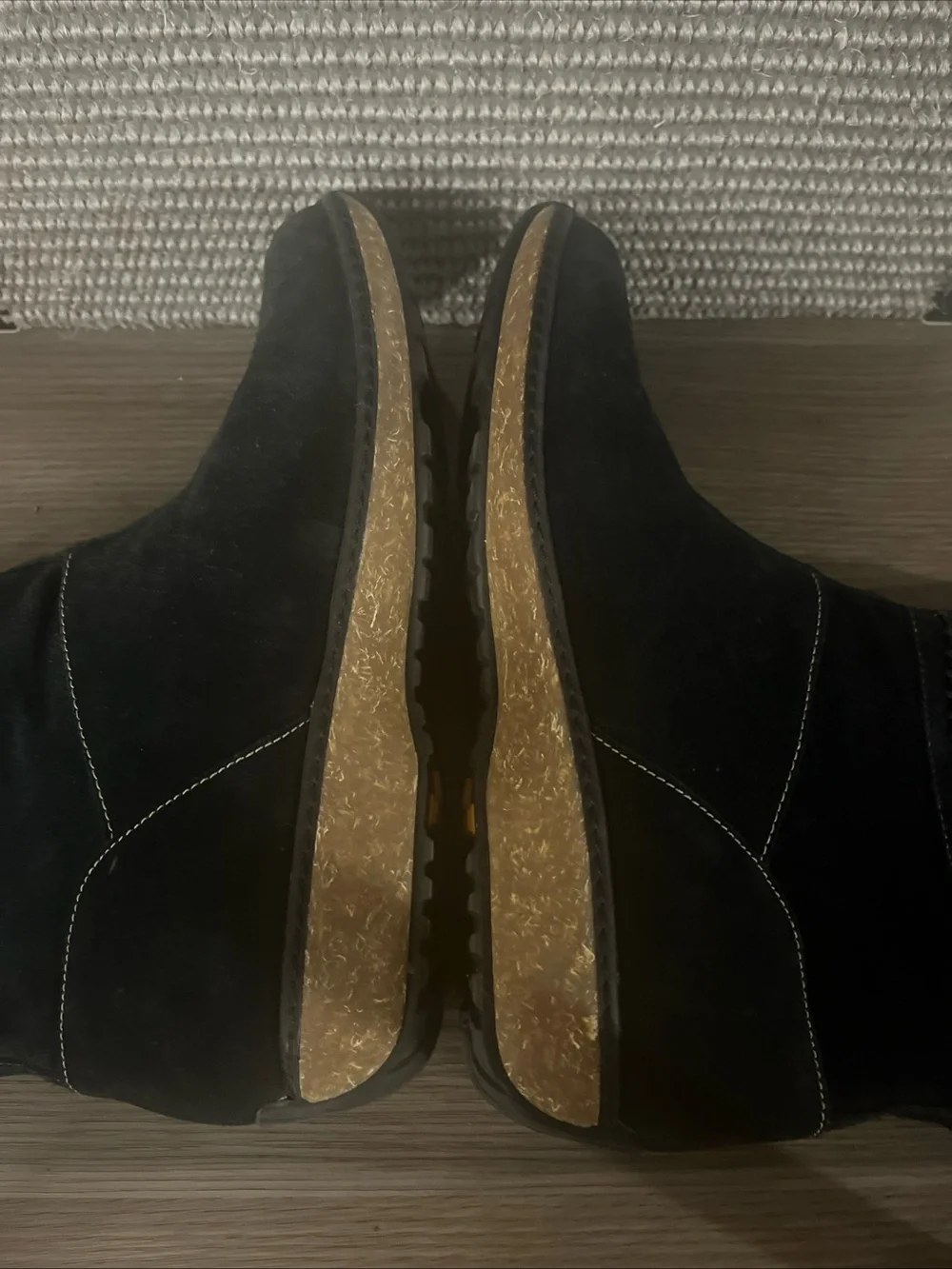 Timberland Black Suede Shearling Winter Boots Size 9M